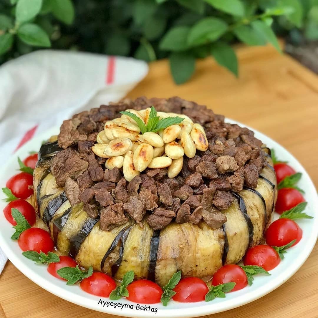 طرز تهیه بادمجان پلو با گوشت